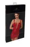 Sexy rotes Bombshell Minikleid mit Schnürung F364 Lack von Noir Handmade – Ansicht 9