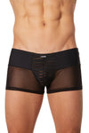 Schwarze verführerische Boxer Shorts aus feinem Tüll von LOOK ME