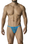 Blauer aufregend transparenter Herren-Badestring aus zartem Netzstoff von CUT4MEN