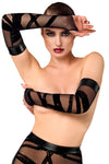 Eleganter schwarze Bondesque Opera-Handschuhe mit Daumenschlaufe von Noir Handmade – Ansicht 2
