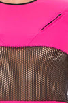 Magentafarbenes verführerisches T-Shirt mit zwei Reißverschlüssen von LOOK ME – Ansicht 3