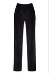 Sinnliche schwarze Onyx Sheer Palazzo-Hose von Noir Handmade – Ansicht 4