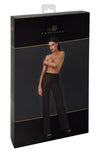 Sinnliche schwarze Onyx Sheer Palazzo-Hose von Noir Handmade – Ansicht 10