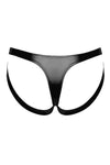 Verführerische schwarze Strappy Panties F393 mit Cutout-Bändern von Noir Handmade – Ansicht 4