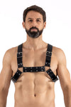 Schwarzer verführerischer Herren Harness für maskuline Akzente von LOOK ME – Ansicht 5