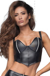 Powerwetlook-Top mit edlen Reißverschlüssen F165 von Noir Handmade – Ansicht 6