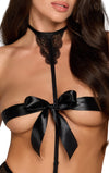 Schwarzes verführerisches Set aus Spitze und Gummibändern von Kissable – Ansicht 9