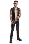 Schwarze attraktive Wetlook Hose mit auffälligen Reißverschlüssen von Regnes Fetish Planet – Ansicht 8