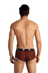 Rote aufregende Brief Shorts mit wildem Leo Print von Anais for Men – Ansicht 3