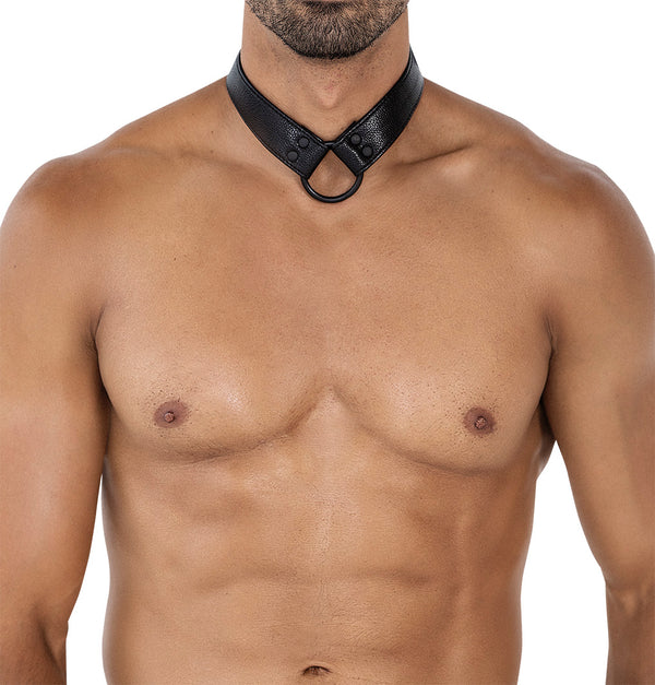 Herren-Harness mit Metallringen und Schnallenverstellung Schwarz von CUT4MEN – Ansicht 10