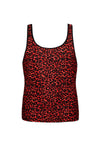 Rotes verführerisches Tank Top mit wildem Leo Print von Anais for Men – Ansicht 5