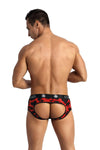 Roter verführerischer Jock Bikini mit Animal Print von Anais for Men – Ansicht 3