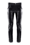 Schwarze verführerische Lackhose mit praktischen Taschen Details von Regnes Fetish Planet – Ansicht 9