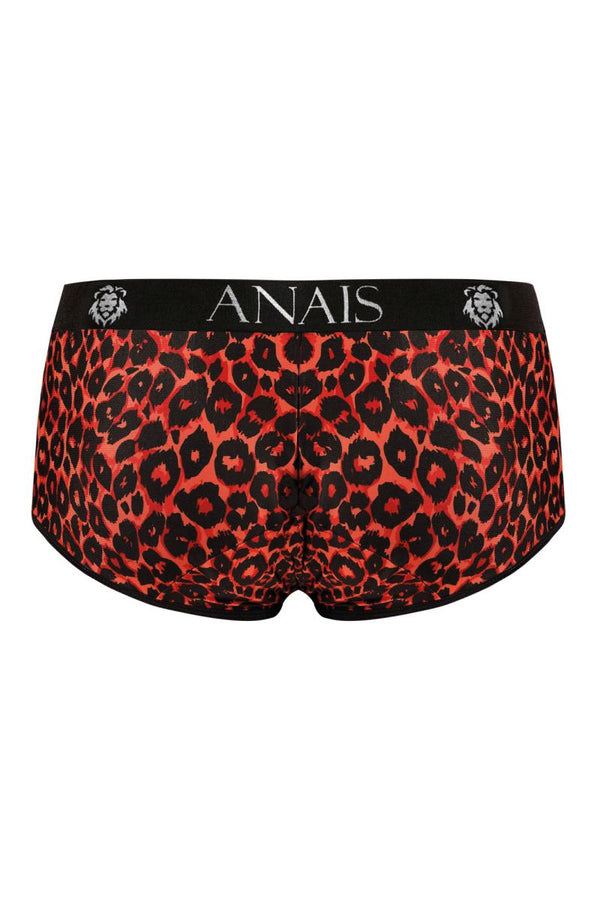 Rote aufregende Brief Shorts mit wildem Leo Print von Anais for Men – Ansicht 4