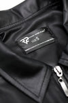 Wetlook-Poloshirt mit Reißverschluss und Ziernähten von Regnes Fetish Planet – Ansicht 8
