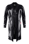 Herren Lack-Trenchcoat mit Taillenbetonung von Regnes Fetish Planet – Ansicht 6