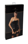 Sexy schwarzes Dominae Venom Lack Corsagen-Kleid von Noir Handmade – Ansicht 9
