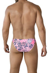Bunter aufregender Badeslip aus anschmiegsamer Mikrofaser mit Logo von CUT4MEN – Ansicht 2