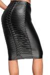 Powerwetlook Wetlook-Rock mit Zierfalten F177 von Noir Handmade – Ansicht 8