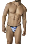 Blau-weißes verführerisches Mini Badestring mit geschmeidiger Mikrofaser von CUT4MEN