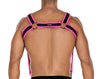 Herren-Brust-Harness mit Metallringen Schwarz/Pink von CUT4MEN – Ansicht 7