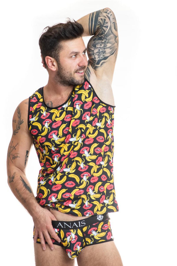 Buntes aufregendes Tank Top mit verspieltem Print von Anais for Men – Ansicht 5