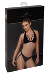 Sexy schwarze Wetlook Bralette F391 mit Stretch-Komfort von Noir Handmade – Ansicht 9