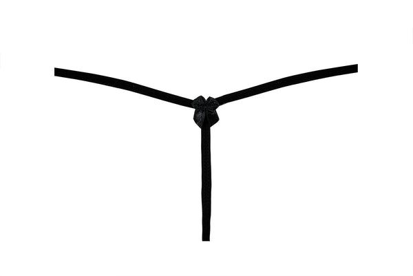 Schwarzes sündiges Spitzen Chemise mit hauchzartem Tüll und String von Anais apparel – Ansicht 6