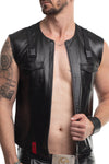 Herren Wetlook Weste mit Reißverschluss und Taschen von Regnes Fetish Planet – Ansicht 5