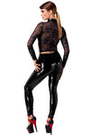 Sexy schwarze Dominae Skinslave Lack-Leggings von Noir Handmade – Ansicht 8