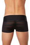 Schwarze verführerische Boxer Shorts aus feinem Tüll von LOOK ME – Ansicht 2