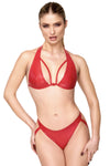Sexy rote Wetlook Bralette F392 mit Stretch-Komfort von Noir Handmade