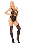 Schwarzer verführerischer Bodystocking mit attraktiven Netzmustern von Softline