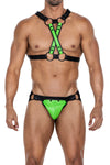Herren Jock Snap mit Metallringen und Druckknöpfen Grün von CUT4MEN – Ansicht 9