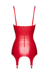 Sexy rotes Bombshell Fierce Lack Corsagen-Kleid von Noir Handmade – Ansicht 4