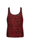 Rotes verführerisches Tank Top mit wildem Leo Print von Anais for Men – Ansicht 2