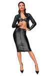 Powerwetlook Wetlook-Rock mit Zierfalten F177 von Noir Handmade – Ansicht 6