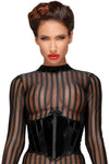 PVC-Korsett mit Schnürung von Figurbetonendes Design F193 | Noir Handmade – Ansicht 7