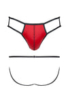 Roter verführerischer Jock Strap mit markantem Netzeinsatz von Regnes Fetish Planet – Ansicht 2
