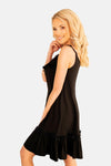 Schwarzes verspieltes Sommerkleid im romantischen Stil von Kalimo – Ansicht 4