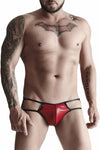 Roter verführerischer Jock Strap mit markantem Netzeinsatz von Regnes Fetish Planet