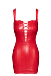 Sexy rotes Bombshell Minikleid mit Schnürung F364 Lack von Noir Handmade – Ansicht 10