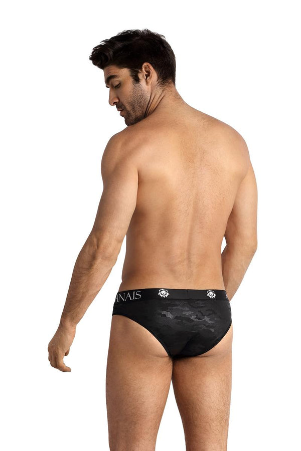 Schwarzer verführerischer Slip mit Camouflage Print von Anais for Men – Ansicht 3