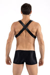 Schwarzer verführerischer Herren Harness für maskuline Akzente von LOOK ME – Ansicht 3