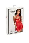 Rotes sündiges offenes Neckholder Nachtkleid mit verspielter Satinschleife von Kissable – Ansicht 8