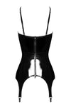 Sexy schwarzes Dominae Venom Lack Corsagen-Kleid von Noir Handmade – Ansicht 4