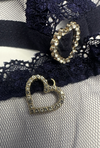Blaues verführerisches Dessous Set mit zarten Spitzen Details von Passion – Ansicht 12