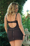 Schwarzes atemberaubendes Spitzen Minikleid mit formenden Bügel Cups von Softline – Ansicht 2