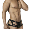 Schwarze verführerische Boxer mit transparenten Netzeinsätzen | CUT4MEN