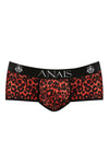 Rote aufregende Brief Shorts mit wildem Leo Print von Anais for Men – Ansicht 2